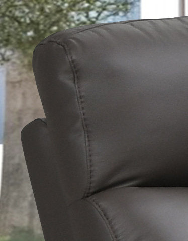 Lords Dark Brown Power Recliner Chair With Leather Upholstery