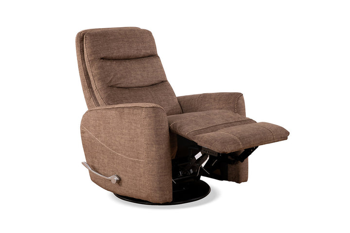 Gianna Chocolate Manual Recliner Chair With Fabric Upholstery