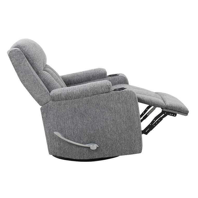 Neutron Grey Rocker Recliner Chair In Fabric Upholstery