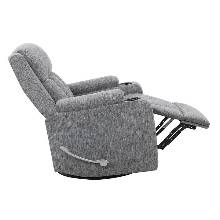 Neutron Grey Rocker Recliner Chair In Fabric Upholstery