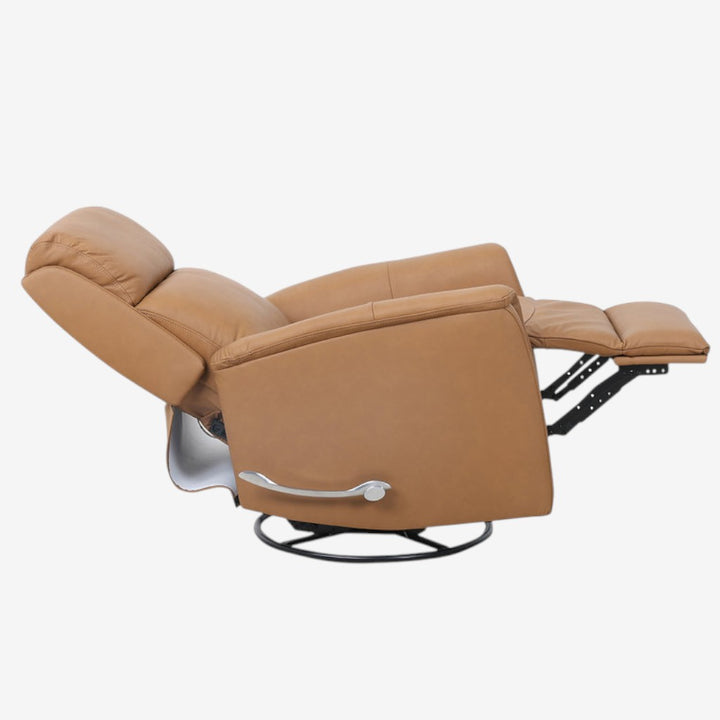 Klassen Caramel Brown Rocker Recliner Chair In Leather Upholstery