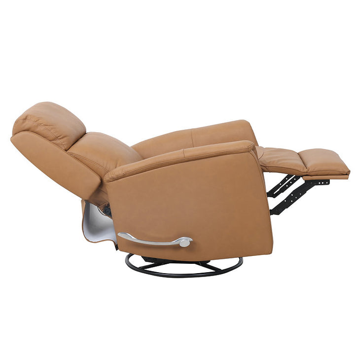 Klassen Caramel Brown Rocker Recliner Chair In Leather Upholstery