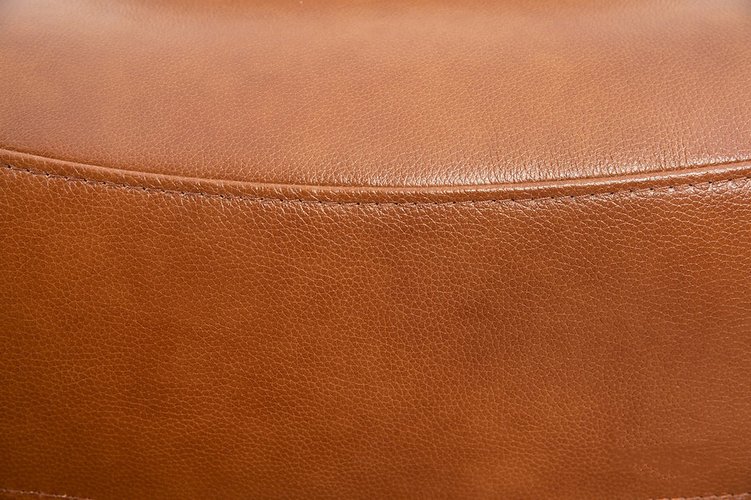 Aspen Caramel Manual Recliner In Leather Upholstery