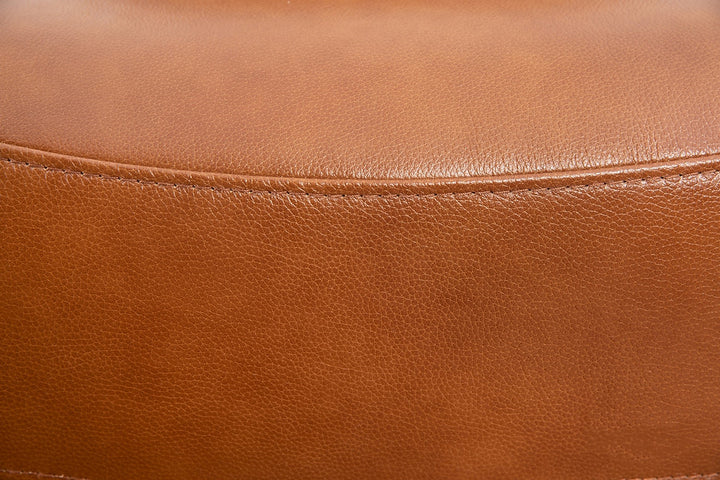 Aspen Caramel Manual Recliner In Leather Upholstery