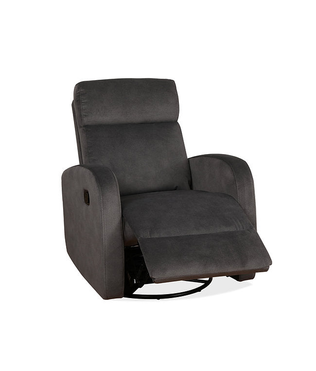 Willgor Charcoal Manual Recliner Chair In Fabric Upholstery