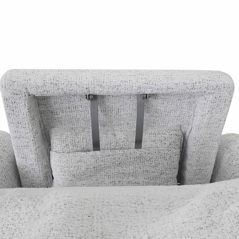 Robin Light Grey Manual Recliner Chair In Fabric Upholstery