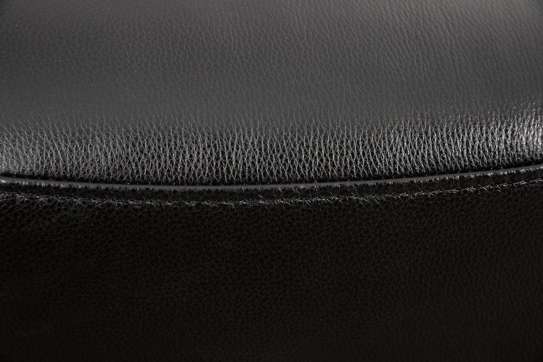 Aspen Black Manual Recliner In Leather Upholstery