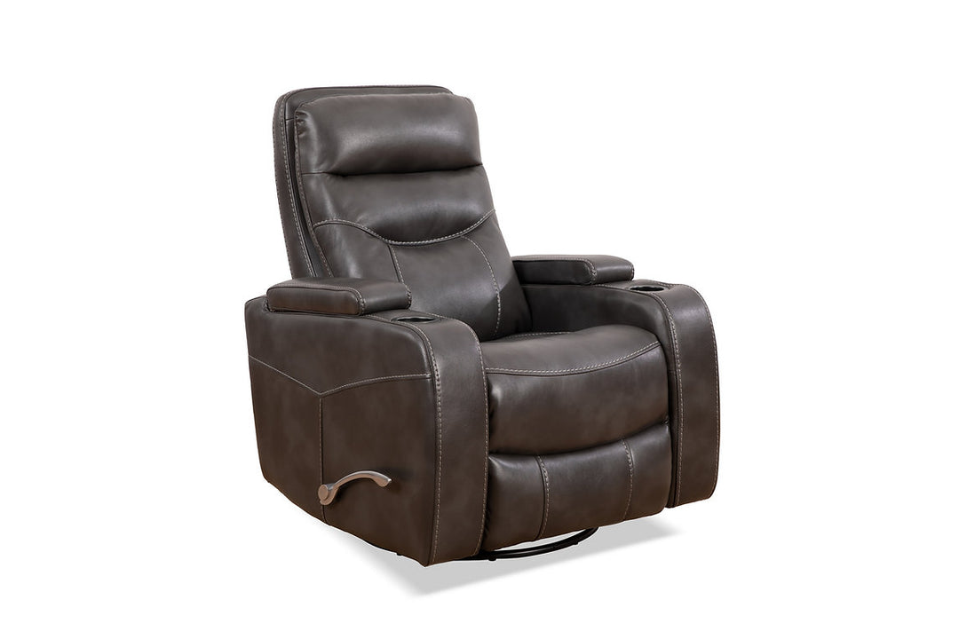 Emery Grey Manual Recliner Chair With PU Leather