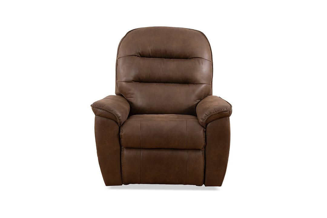 Seville Brown Power Recliner Chair In PU Leather Upholstery