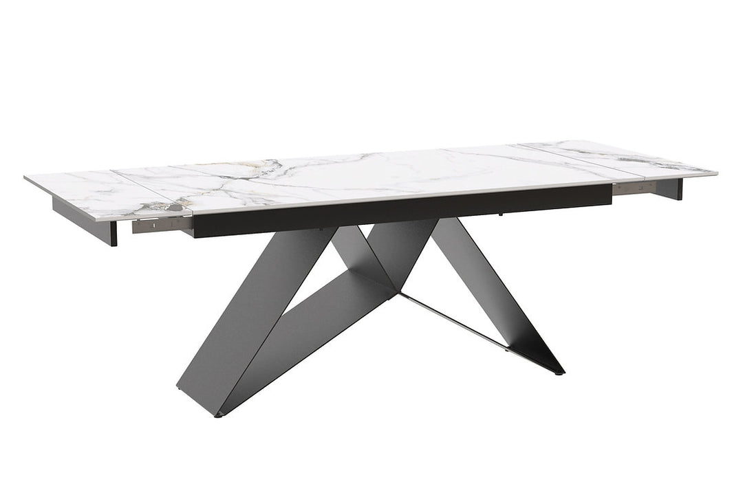 Lockie Dining Table Set For 6 With PU Leather Chairs