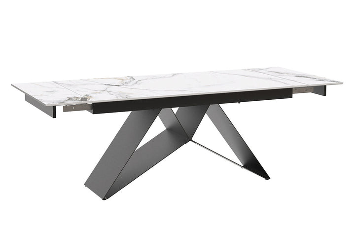 Lockie Dining Table Set For 6 With PU Leather Chairs