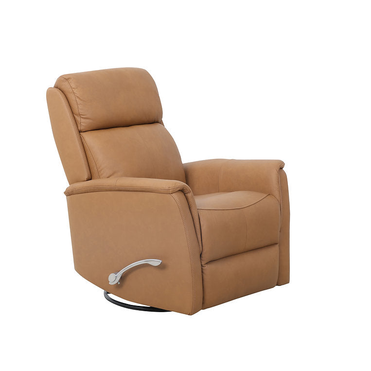 Klassen Caramel Brown Rocker Recliner Chair In Leather Upholstery