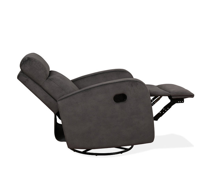 Willgor Charcoal Manual Recliner Chair In Fabric Upholstery