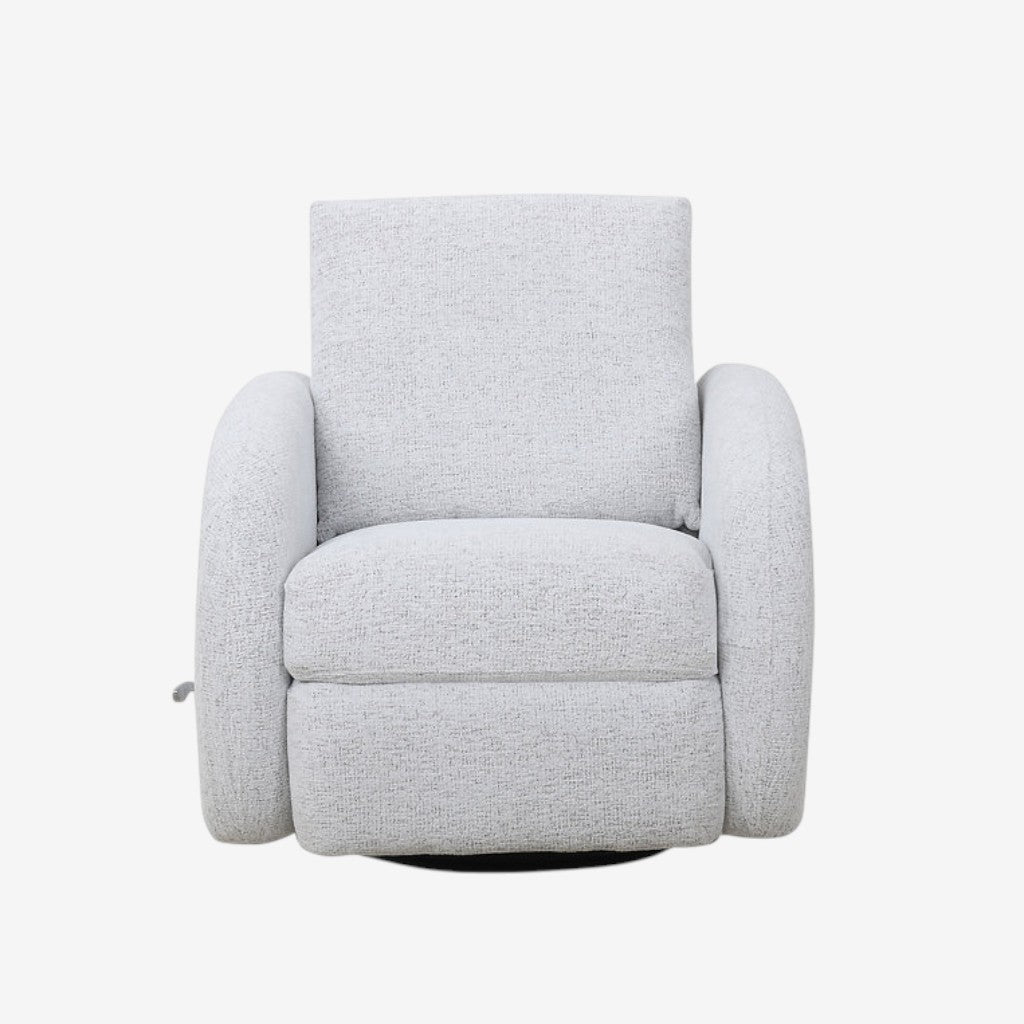 Robin Light Grey Manual Recliner Chair In Fabric Upholstery