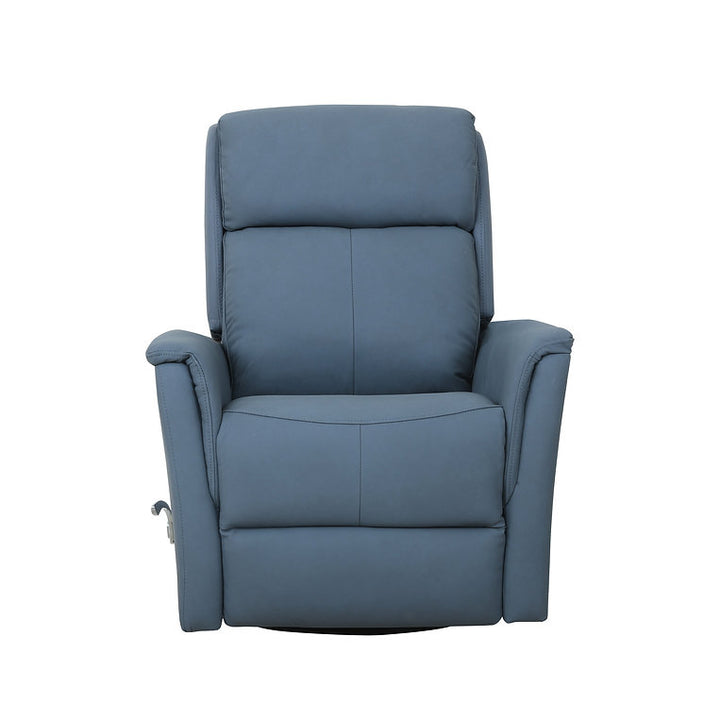 Klassen Blue Rocker Recliner Chair In Leather Upholstery