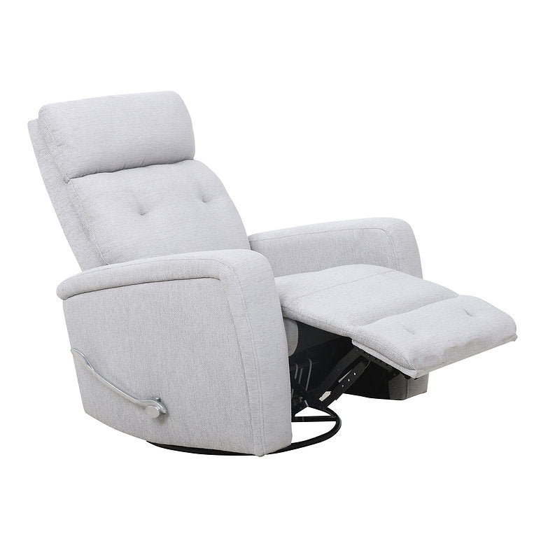 Finn Light Grey Manual Recliner Chair In Fabric Upholstery