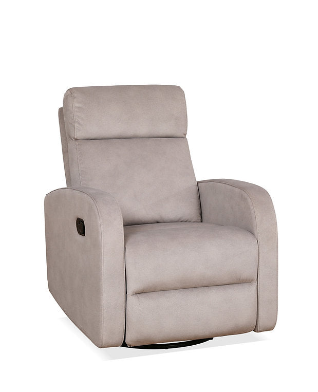 Willgor Light Grey Manual Recliner Chair In Fabric Upholstery