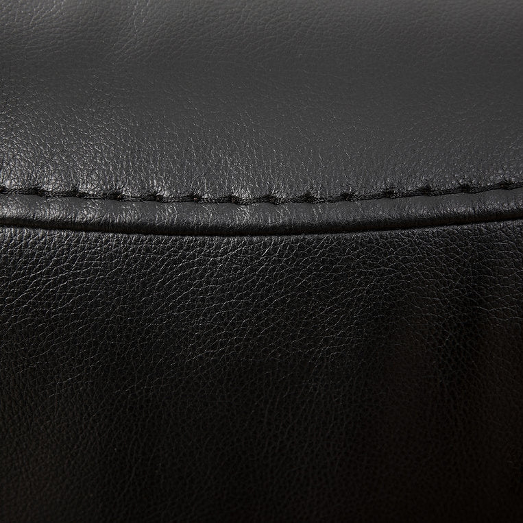 Emery Black Manual Recliner Chair With PU Leather Upholstery