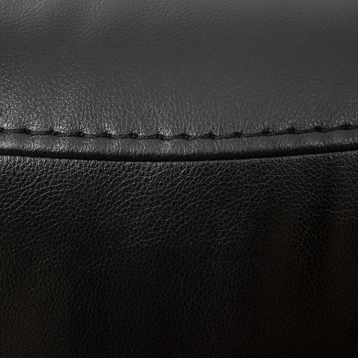 Emery Black Manual Recliner Chair With PU Leather Upholstery