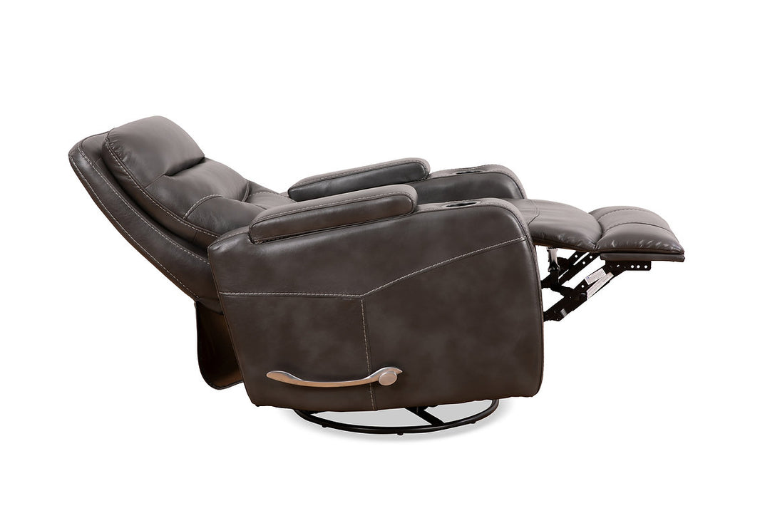 Emery Grey Manual Recliner Chair With PU Leather