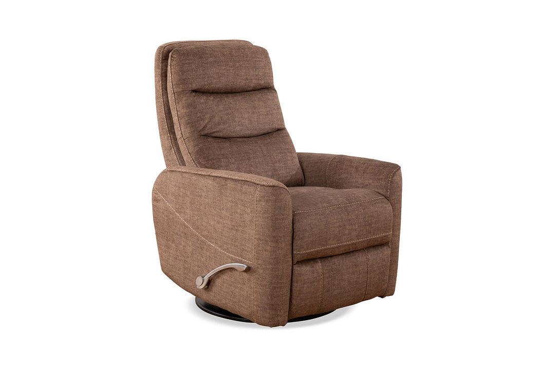 Gianna Chocolate Manual Recliner Chair With Fabric Upholstery