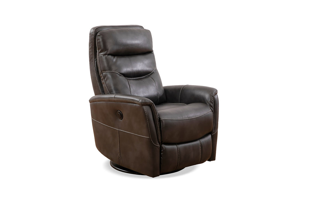 Mufin Dark Grey Power Recliner Chair With PU Leather Upholstery