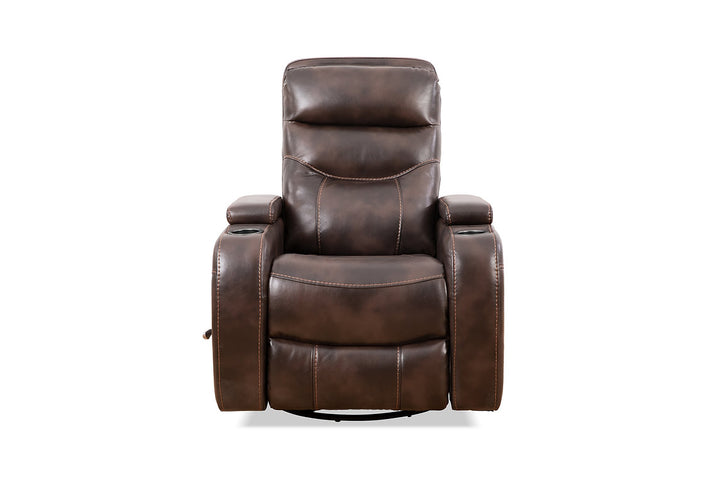 Emery Brown Manual Recliner Chair With PU Leather