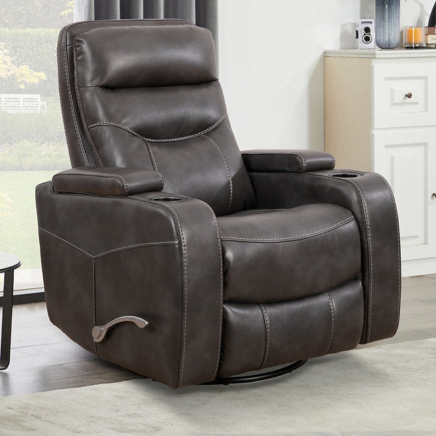 Emery Grey Manual Recliner Chair With PU Leather