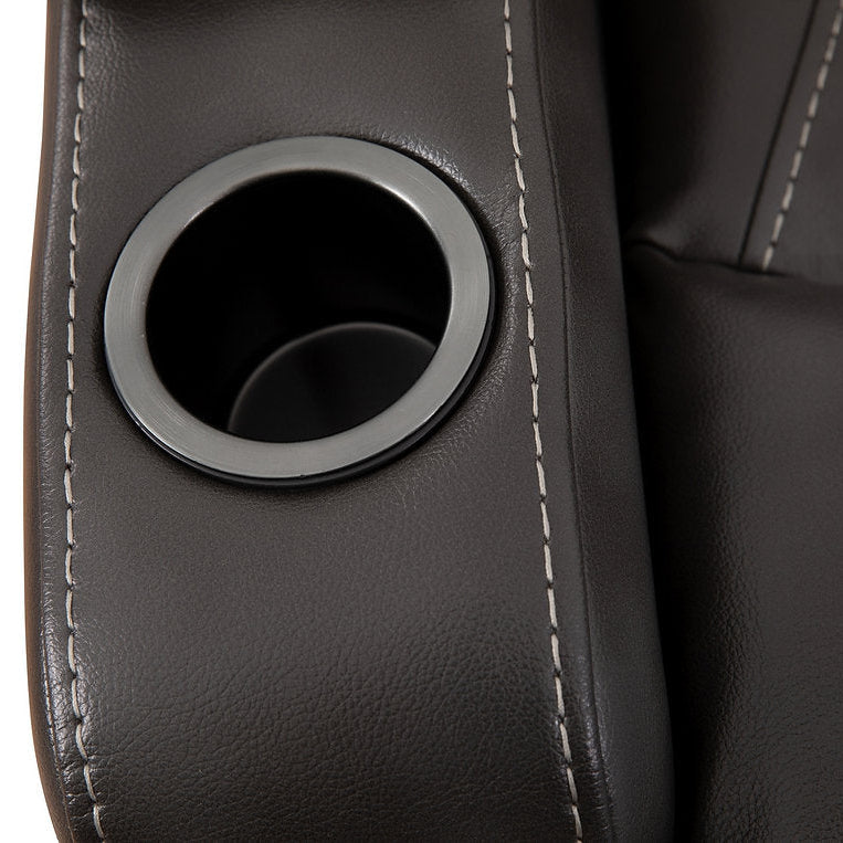 Emery Grey Manual Recliner Chair With PU Leather