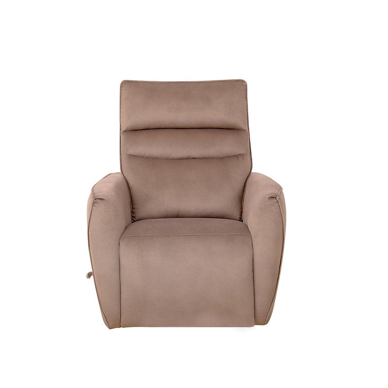 Mezain Taupe Rocker Recliner Chair In Fabric Upholstery