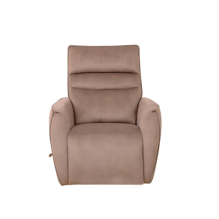 Mezain Taupe Rocker Recliner Chair In Fabric Upholstery
