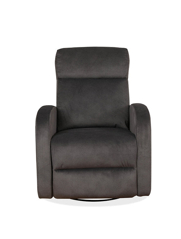 Willgor Charcoal Manual Recliner Chair In Fabric Upholstery