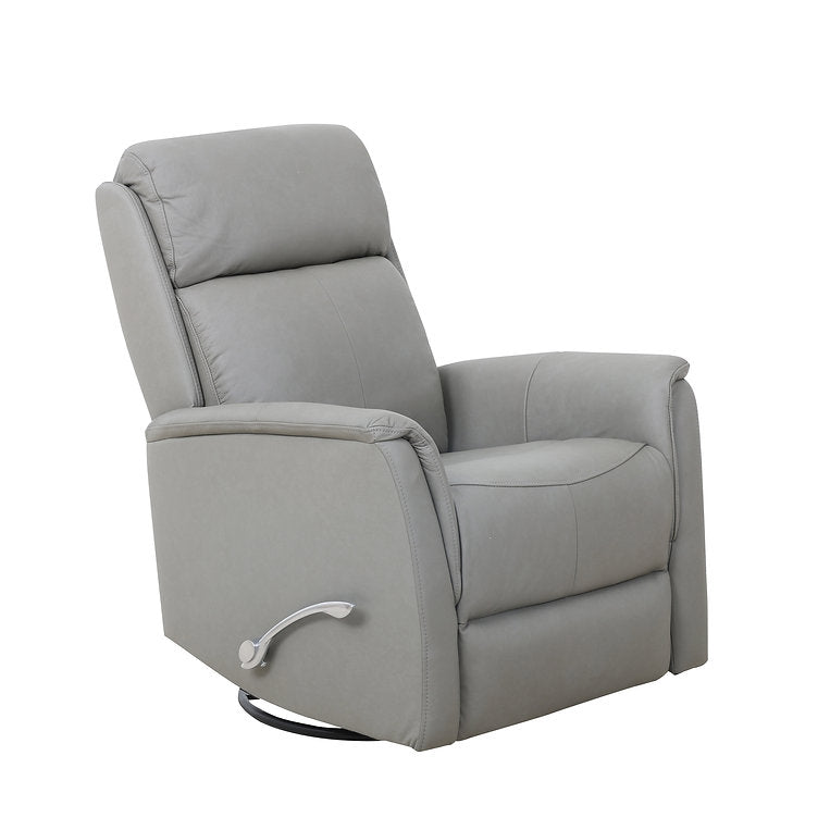 Klassen Pewter Grey Rocker Recliner Chair In Leather Upholstery