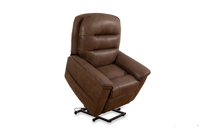Seville Brown Power Recliner Chair In PU Leather Upholstery
