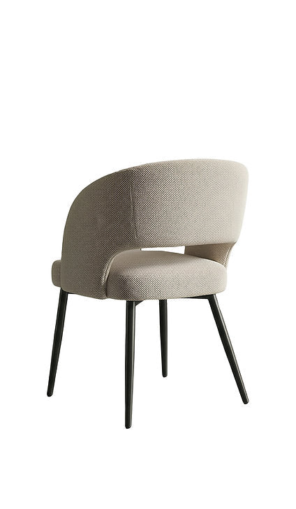 Fatal Cream 5-Piece Dining Table Set With Fabric Upholstered Chairs