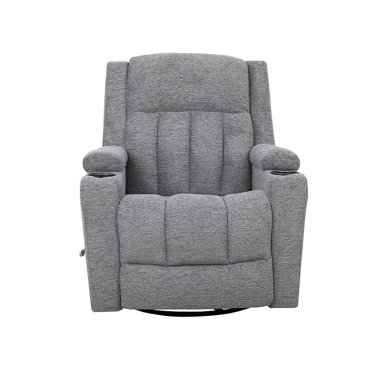 Neutron Grey Rocker Recliner Chair In Fabric Upholstery