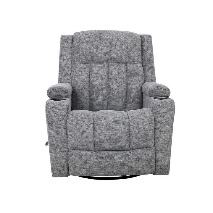 Neutron Grey Rocker Recliner Chair In Fabric Upholstery
