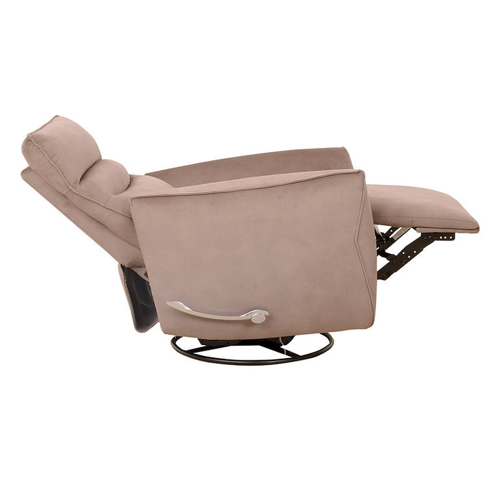 Mezain Taupe Rocker Recliner Chair In Fabric Upholstery