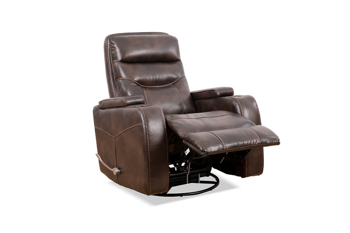 Emery Brown Manual Recliner Chair With PU Leather