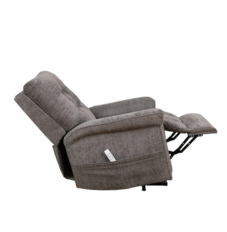 Wesley Grey Power Recliner Chair In Fabric Upholstery