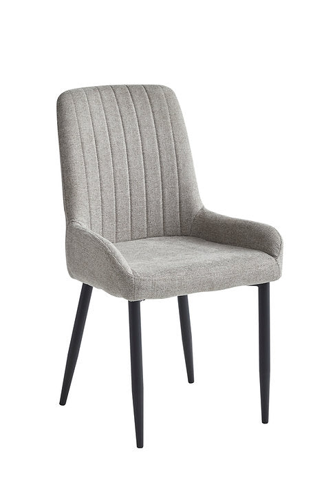 Cester 7-Piece Dining Table Set With Grey Velvet Upholstered Chairs