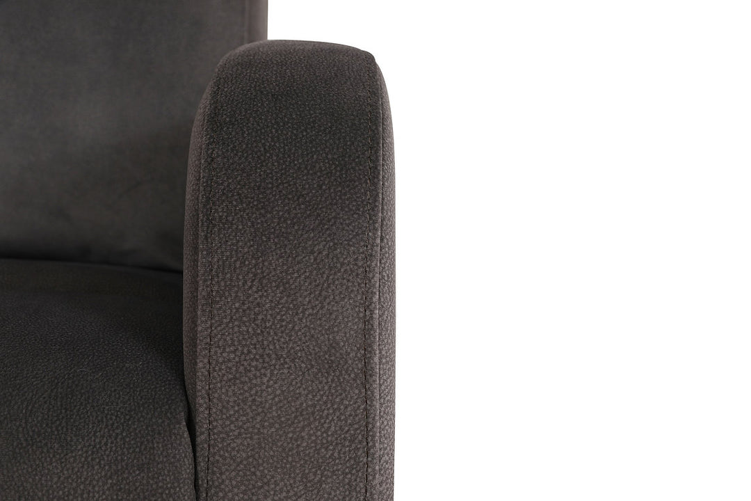 Willgor Charcoal Manual Recliner Chair In Fabric Upholstery
