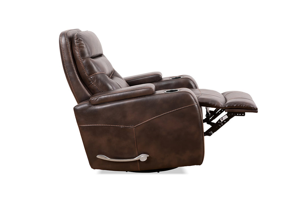 Emery Brown Manual Recliner Chair With PU Leather