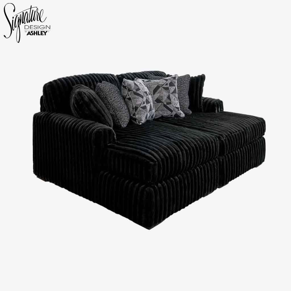 98103S8 Midnight-madness Super Chaise In Fabric Upholstery - Onyx | Signature Design By Ashley