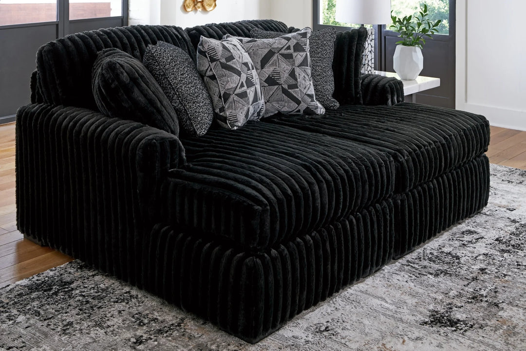 98103S8 Midnight-madness Super Chaise In Fabric Upholstery - Onyx | Signature Design By Ashley