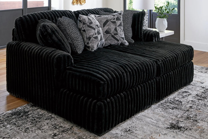 98103S8 Midnight-madness Super Chaise In Fabric Upholstery - Onyx | Signature Design By Ashley