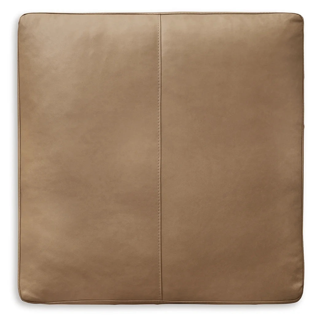 3800608 Bandon Oversized Accent Ottoman In Leather Upholstery - Toffee | Signature Design By Ashley