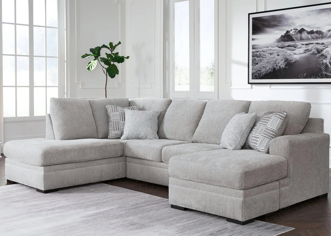 20904S2 Gabyleigh 2-Piece RAF Sectional Sofa In Fabric Upholstery - Nickel | Signature Design By Ashley