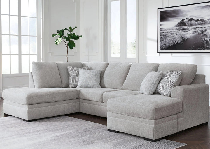 20904S2 Gabyleigh 2-Piece RAF Sectional Sofa In Fabric Upholstery - Nickel | Signature Design By Ashley