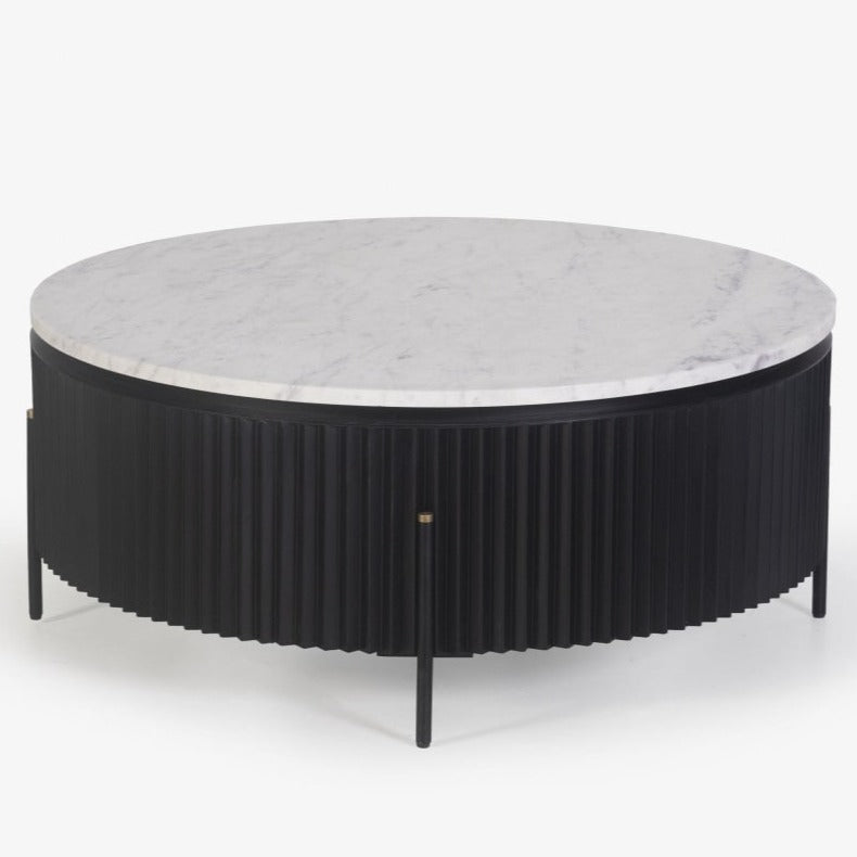 Modern Black Glass Coffee Table with Stainless Steel Legs